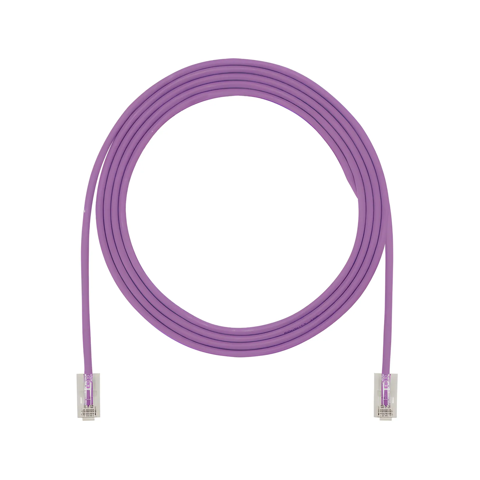 Cable de Parcheo UTP, Cat6A, Diámetro Reducido (28 AWG), CM/LSZH, Color Violeta, 20.3 cm (8 Pulgadas)