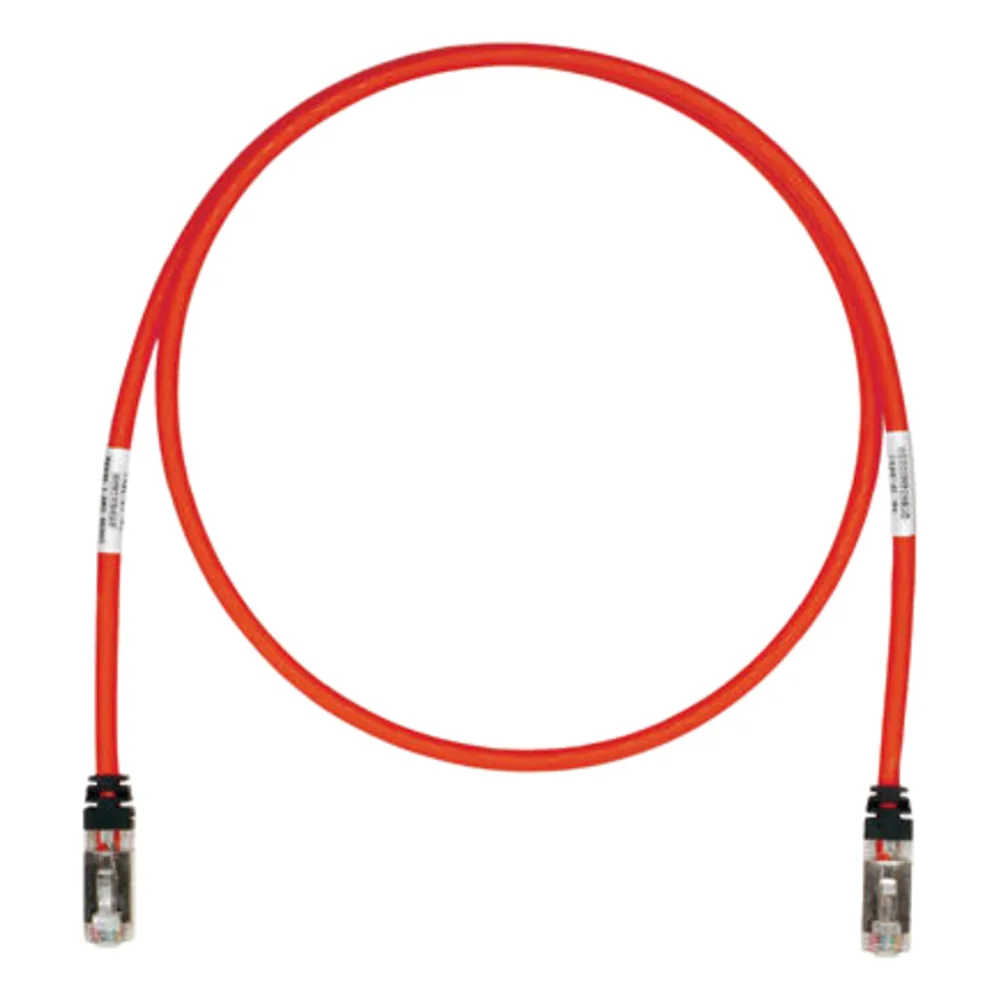 Patch Cord Cat6A, Blindado S/FTP, CM/LS0H, 2.5 Metros (8.20 Pies), Color Rojo