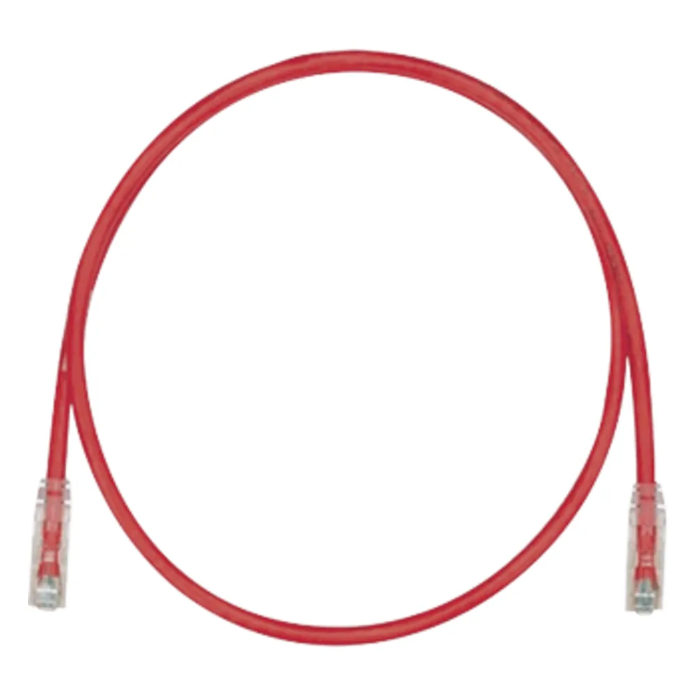 Cable de Parcheo TX6, UTP Cat6, 24 AWG, CM, Color Rojo, 6.1 Metros (20 Pies)