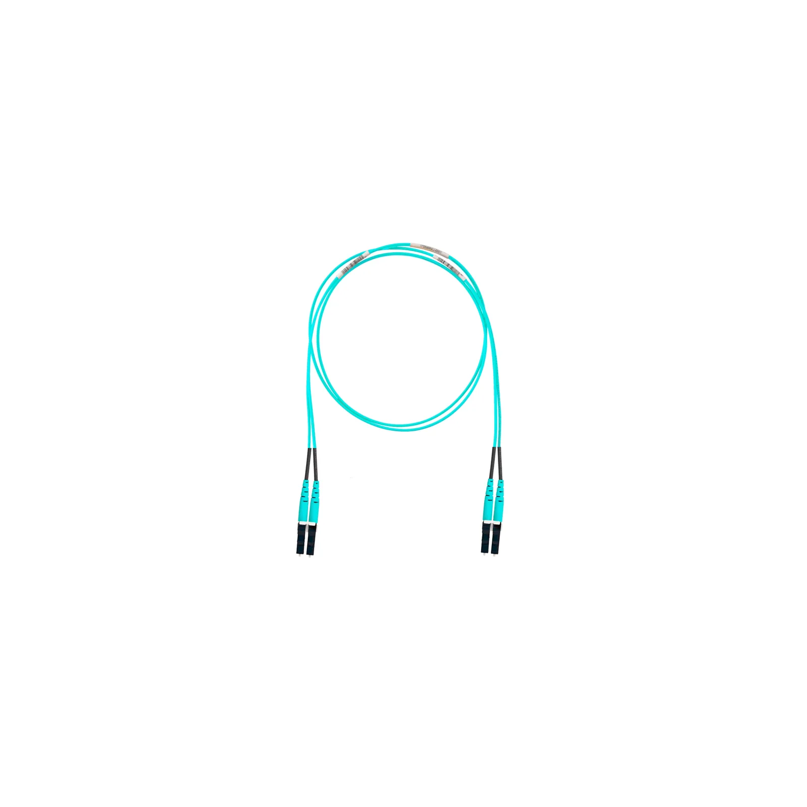 Jumper de Fibra Optica Multimodo 50/125 OM4, LC-LC Duplex, OFNR (Riser), Color Aqua, 30 Metros (98.43 Pies)