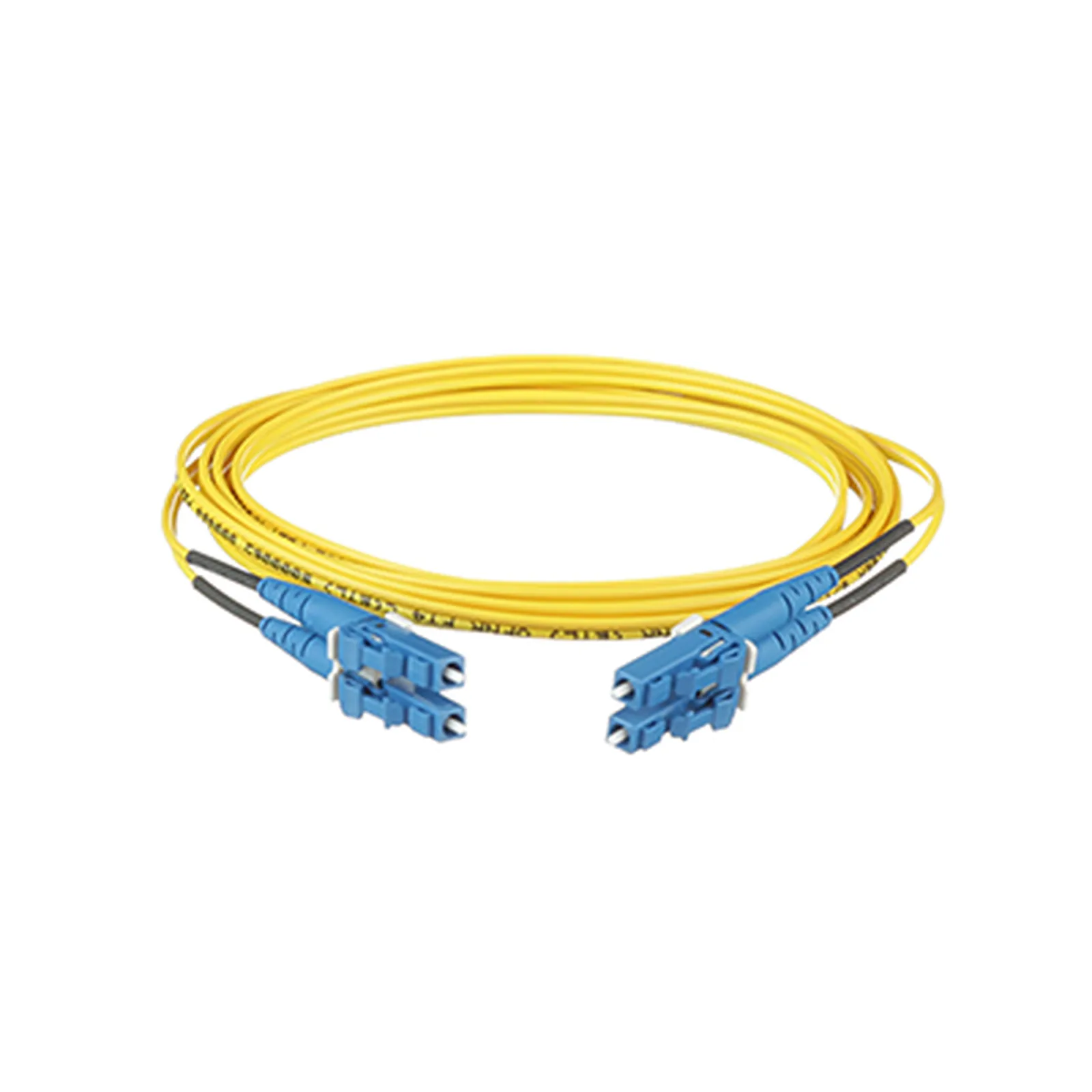 Jumper de Fibra Optica Monomodo 9/125 OS2, LC-LC Duplex, OFNR (Riser), Color Amarillo, 13 Metros (42.65 Pies)