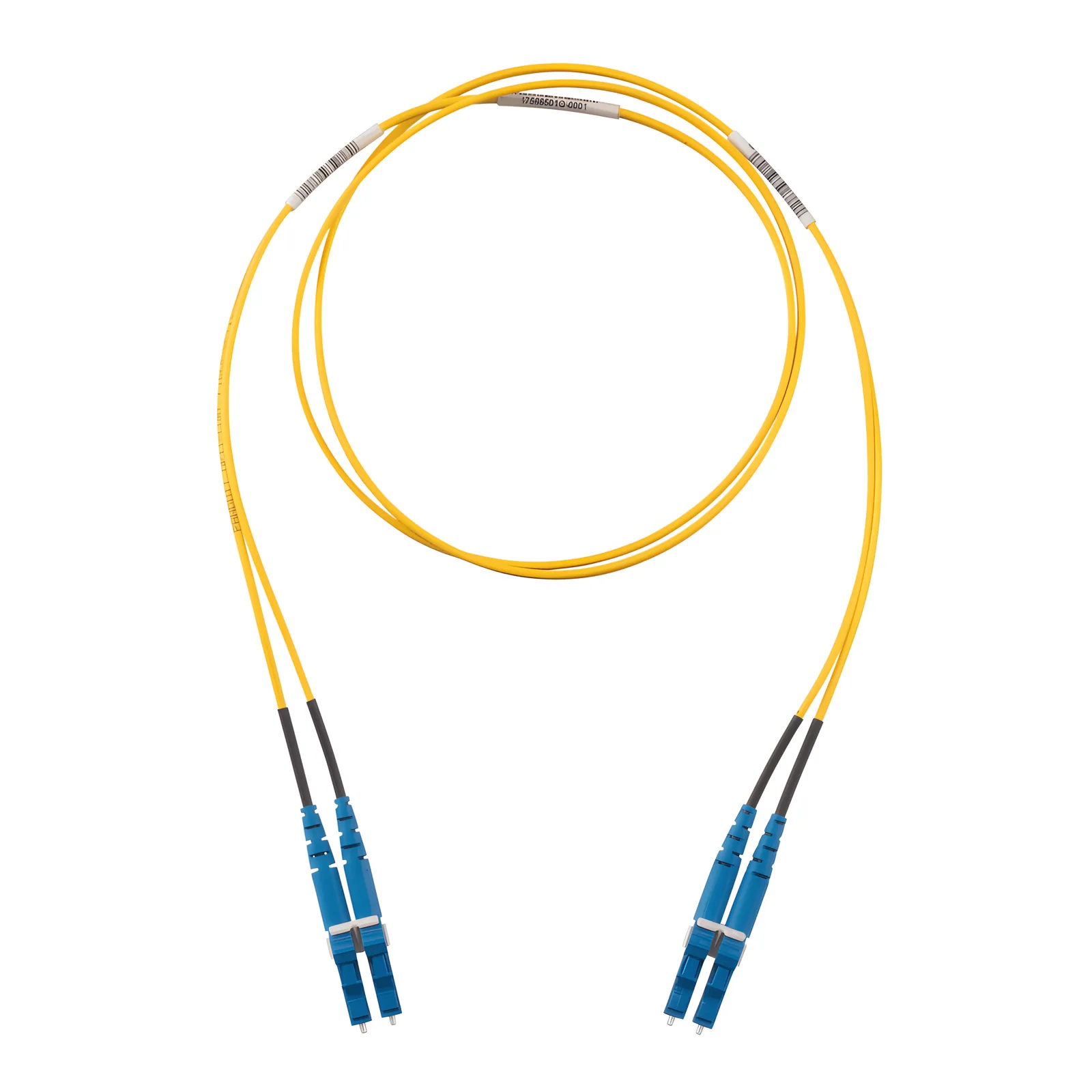 Jumper de Fibra Optica Monomodo 9/125 OS2, LC-LC Duplex, OFNR (Riser), Color Amarillo, 25 Metros (82.02 Pies)