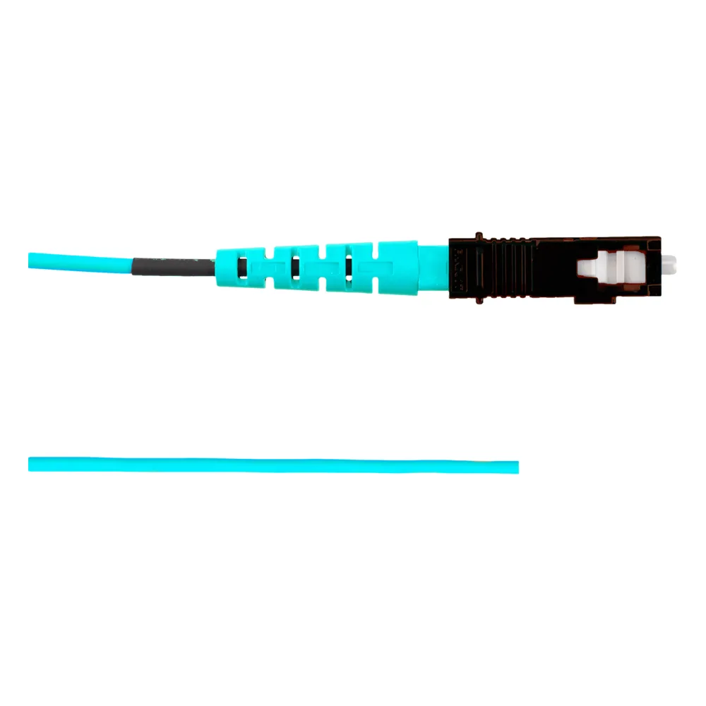 Pigtail de Fibra Óptica SC Simplex, Multimodo OM3 50/125, 900um, Color Aqua, 2 Metros (6.56 Pies)