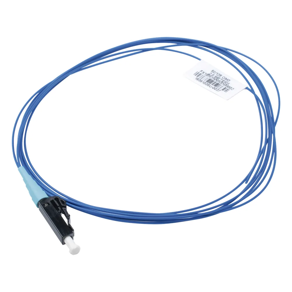 Pigtail de Fibra Óptica LC Simplex, Multimodo OM4 50/125, 900um, Color Aqua, 3 Metros (9.84 Pies)