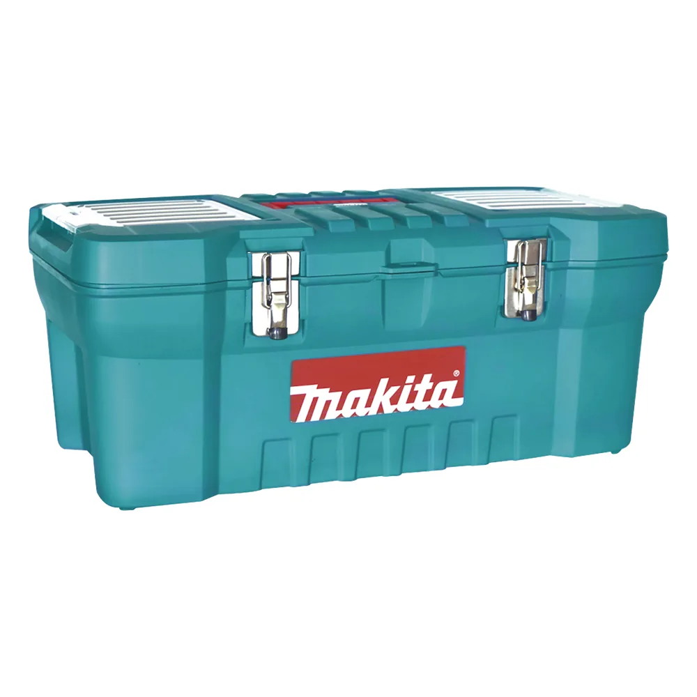 Caja de herramientas de 24" con doble cerradura de metal (60 x 25 x 30 cm)