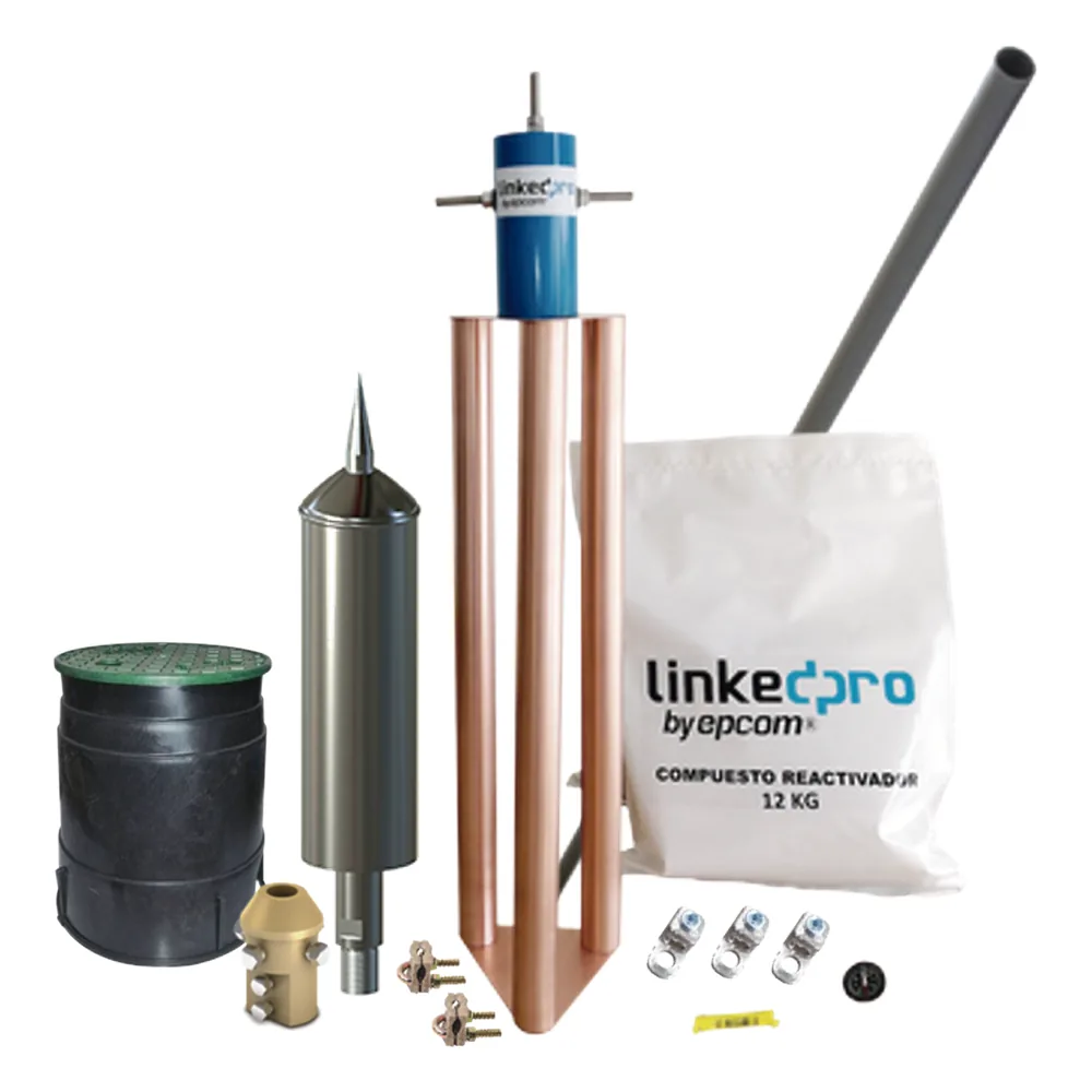 Kit Pararrayo PDC Flash Captor, Avance de Cebado:15 µs. Diámetro de Protección Máx: 70 m. Incluye Electrodo y Accesorios p/Torre.