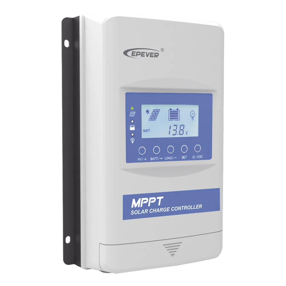 Controlador Solar MPPT 40A, Máximo Voltaje de Circuito Abierto Voc 100Vcc, Programado p/ Bateria de Litio en sistema a 12V