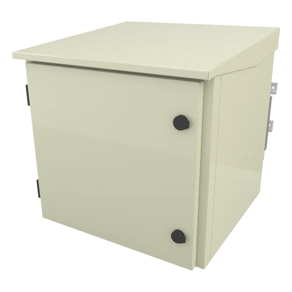 Gabinete para Poste/Torre/Pared de Exterior con Ventiladores y Termostato con Rack de 19" de 9 U.