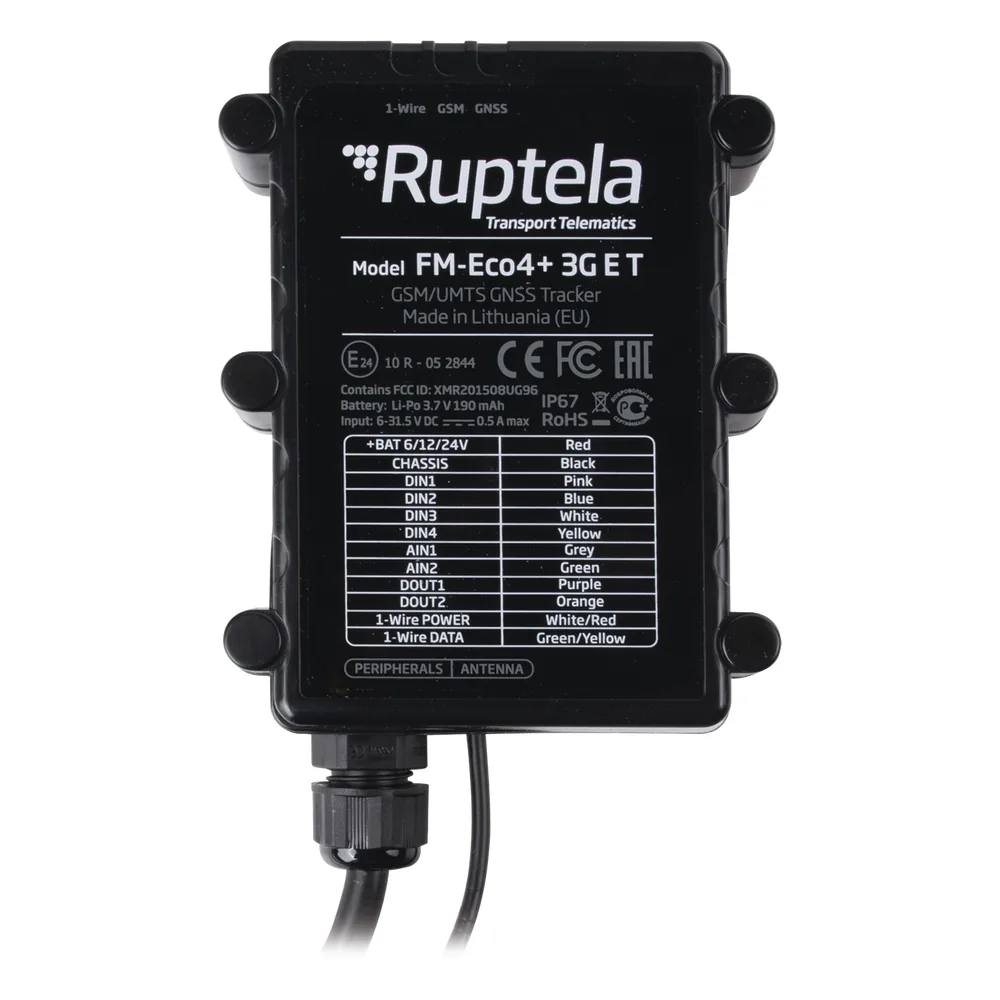 Localizador vehicular 3G / Antena Satelital Externa / Contra agua y polvo IP67 / RFID / Apagado de motor a distancia / Anti Jammer