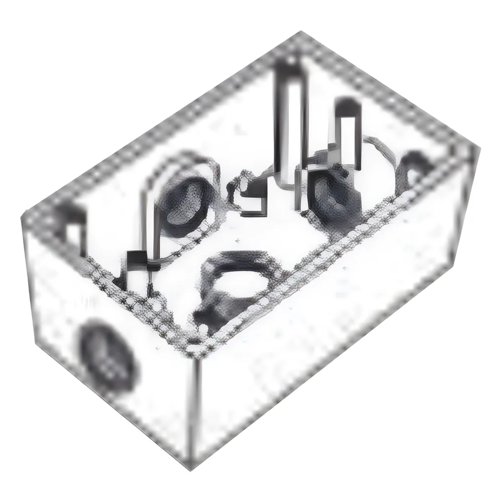 Caja Rectangular de 3/4" (19.05 mm ) con 4 bocas a prueba de intemperie.