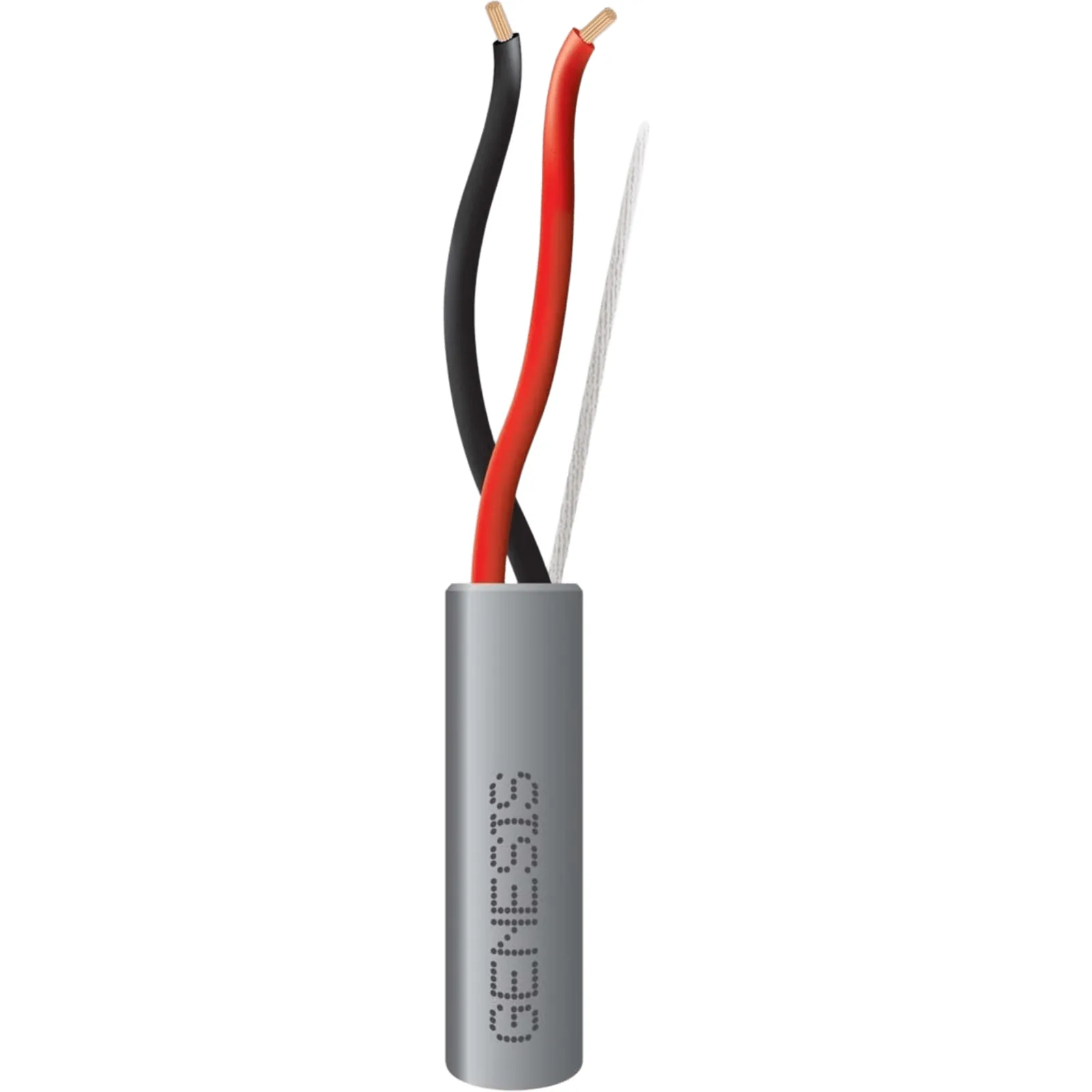 Bobina de 305 m (1000 ft) / Cable para Alarma 2x18 AWG / Riser / Gris