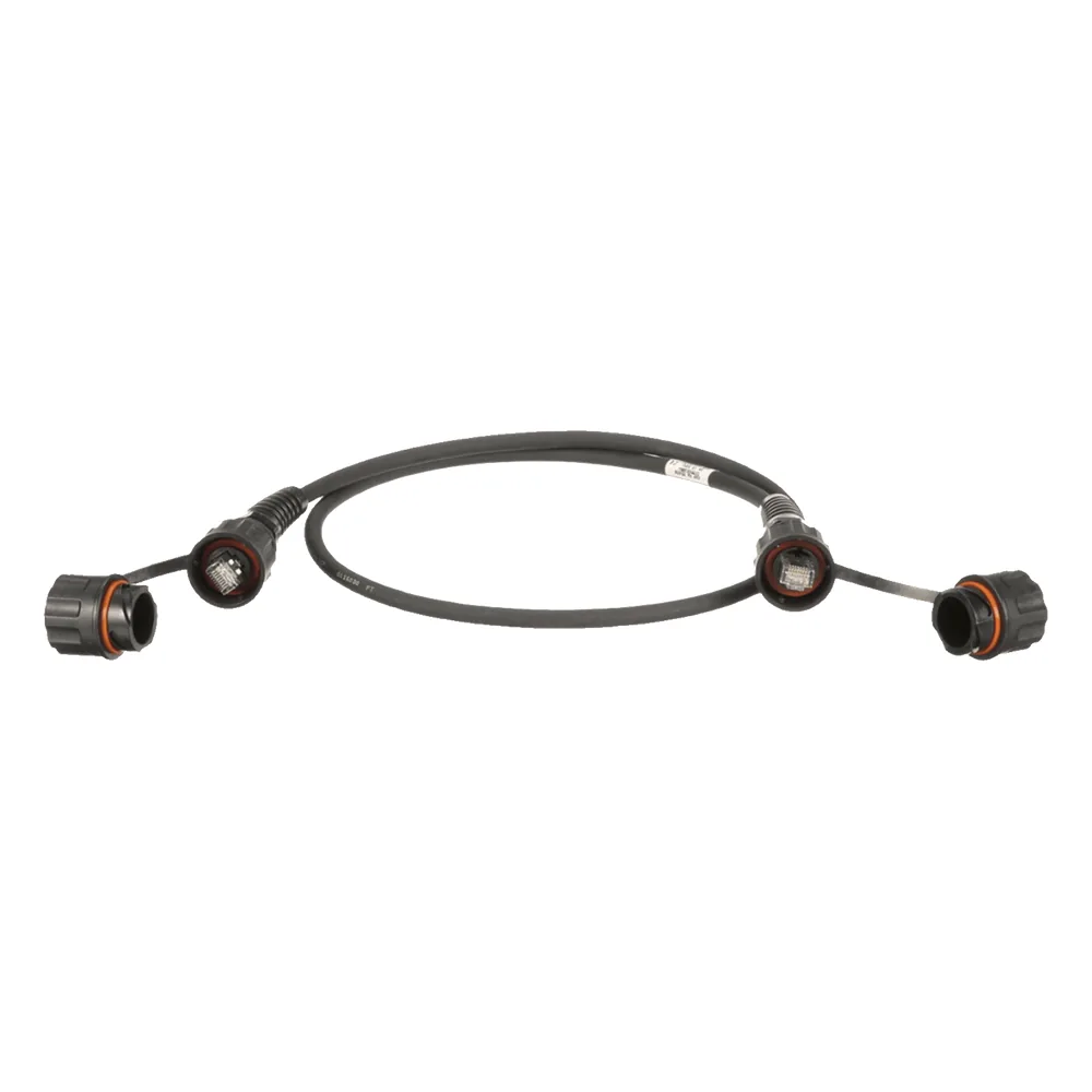 Patch Cord Cat6A IndustrialNet, Blindado S/FTP, Con Plug Industrial y Tapa en Cada Extremo, 5 Metros