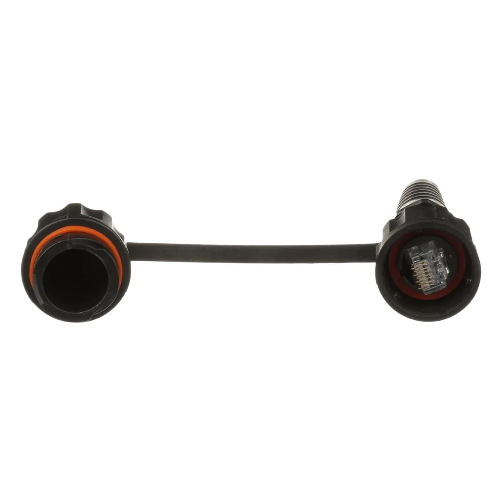 Conector Plug RJ45 de Uso Industrial, Categoría 5e, 24AWG, con Tapa Protectora, Protección IP67