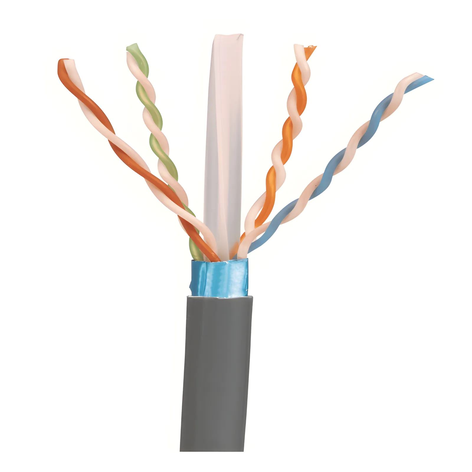 Bobina de Cable Blindado F/UTP de 4 Pares, Cat6A, Soporte de Aplicaciones 10GBase-T, LSZH (Libre de Gases Tóxicos), Color Gris, 305 Metros (1000 Pies)