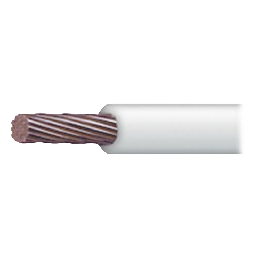 Cable 18 awg color blanco,Conductor de cobre suave cableado. Aislamiento de PVC, autoextinguible. BOBINA 100 MTS