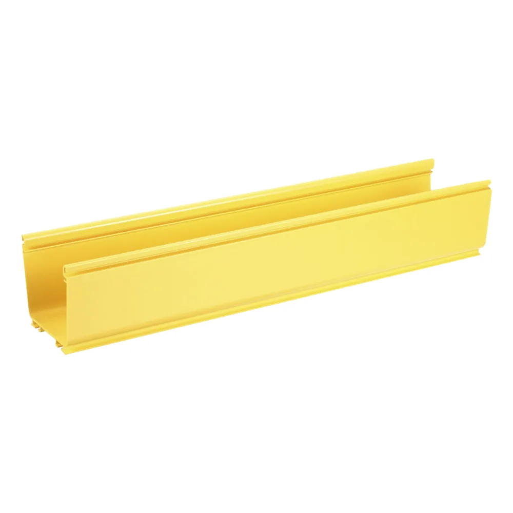 Canaleta FiberRunner™ 4X4, de PVC Rígido, Color Amarillo, 1.8 m de Largo