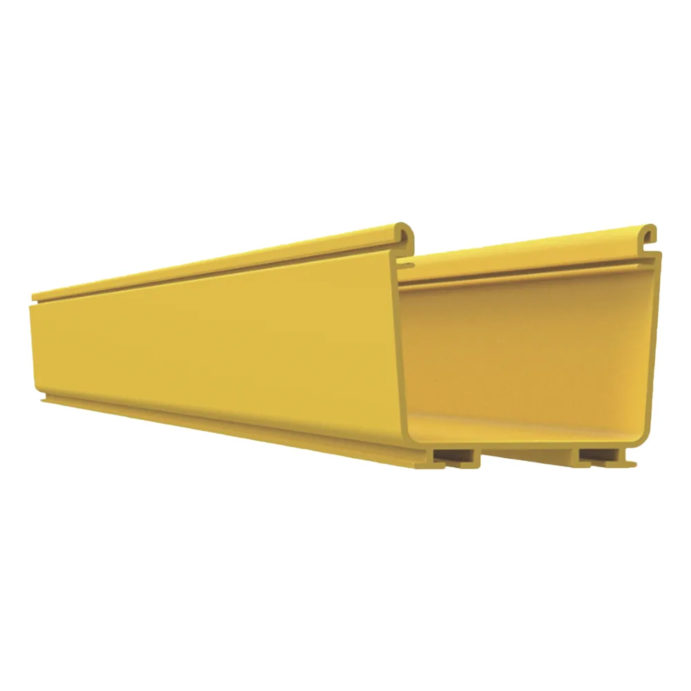 Canaleta FiberRunner™ 4X4, de PVC Rígido, Color Amarillo, 2 m de Largo