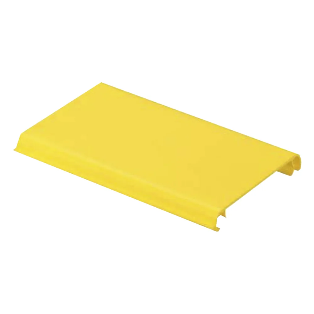Tapa Con Bisagra a Presión Para Canaleta FiberRunner™ FR4X4YL2, de PVC Rígido, Color Amarillo, 2 m de Largo