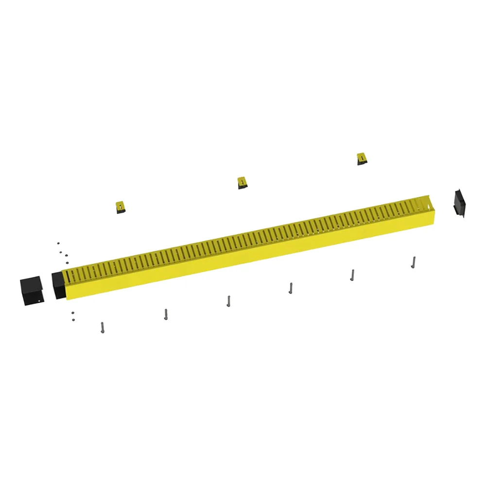 Kit de Administrador de Cables Vertical FiberRunner 4X4, Incluye Soportes de Montaje y Accesorios, Color Amarillo