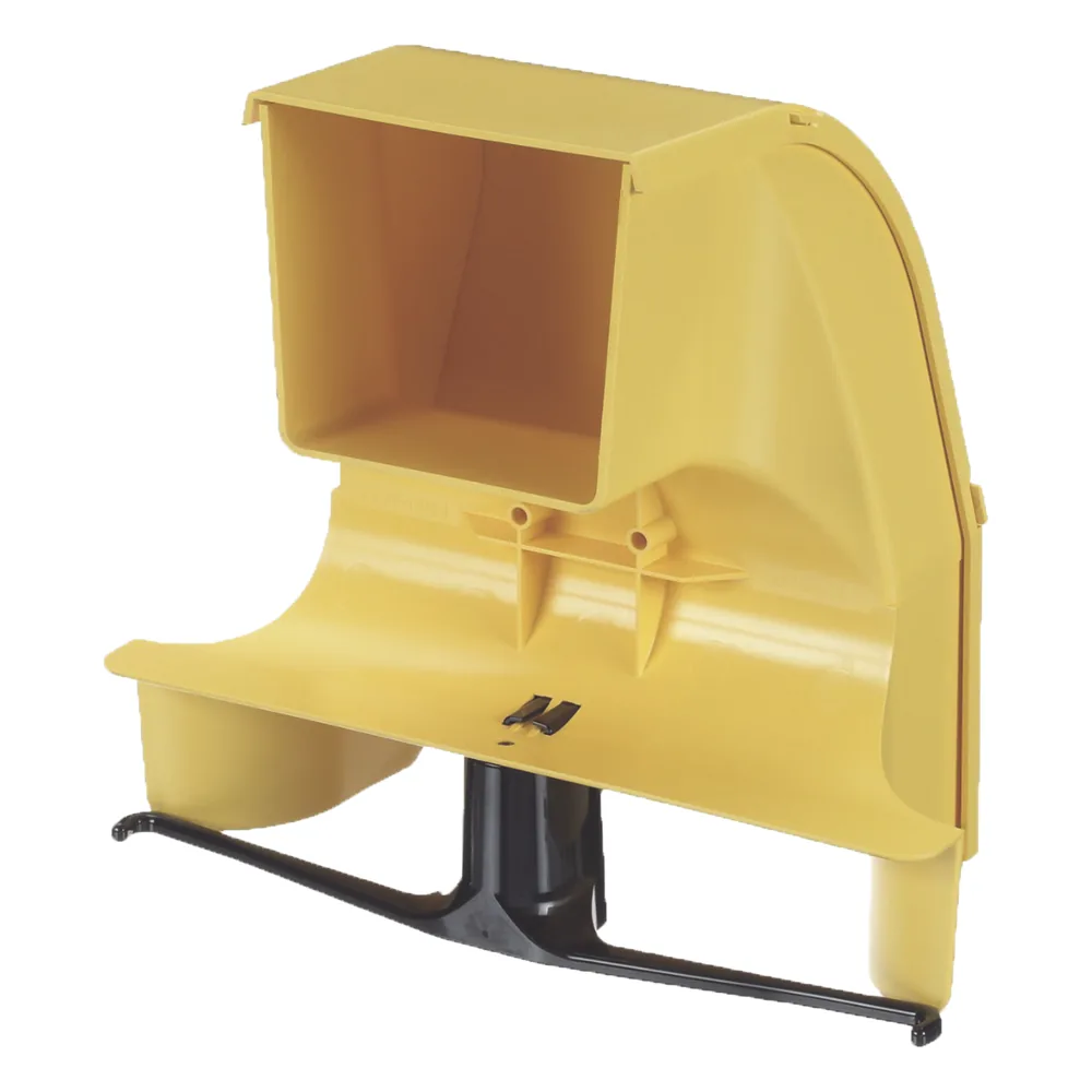 Bajada Para Canaleta FiberRunner™, Uso con Medidas 4x4, 6X4, 12X4, o 24X12, Con Reducción a 4X4, Color Amarillo