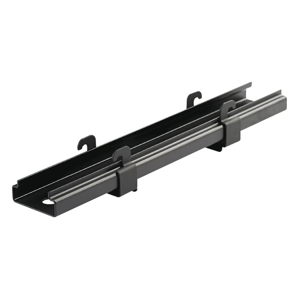 Soporte de Montaje a Techo Tipo Trapecio, para Charolas Wyr-Grid de 8 in (203.2 mm) de Ancho, Uso con Varilla Roscada de 1/2", Color Negro