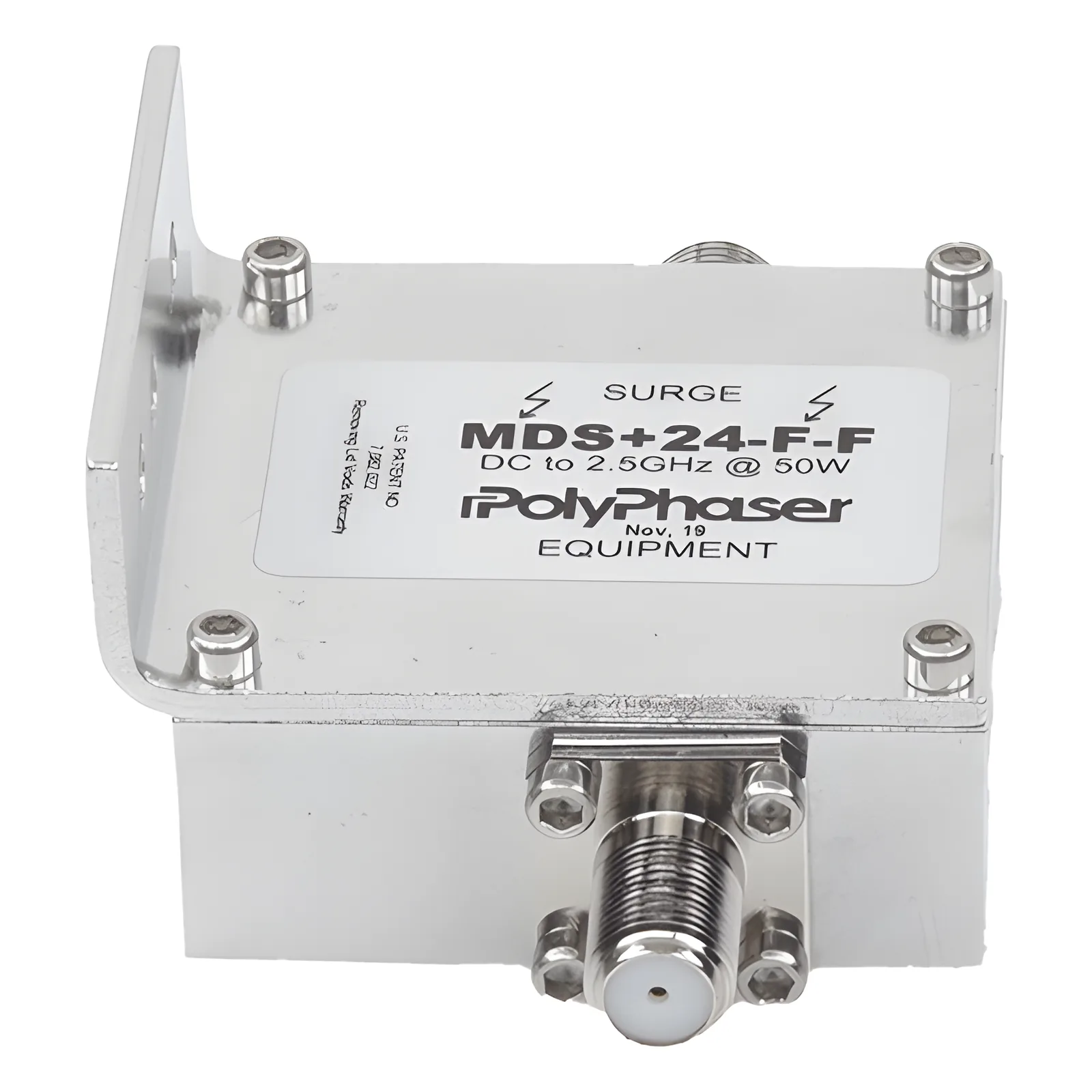 Protector RF Coaxial A 75 Ohms +24VDC Con Conector F Hembra De 300 MHz - 2.5 GHz