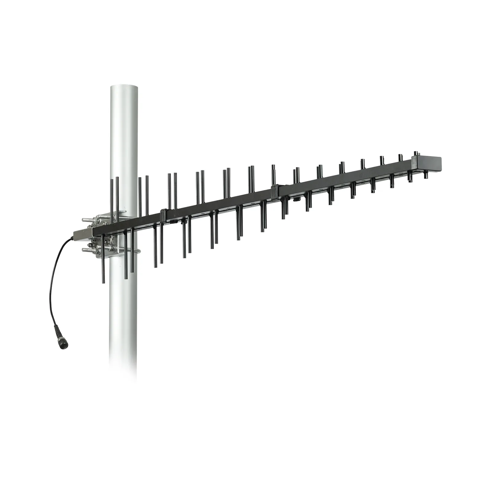 Antena LPDA de Alta Ganancia/ ESPECIAL PARA AMPLIFICADORES DE UNA A CINCO BANDAS DE FRECUENCIA/ 698-2700 MHz/ 12.15 dBi de Ganancia.