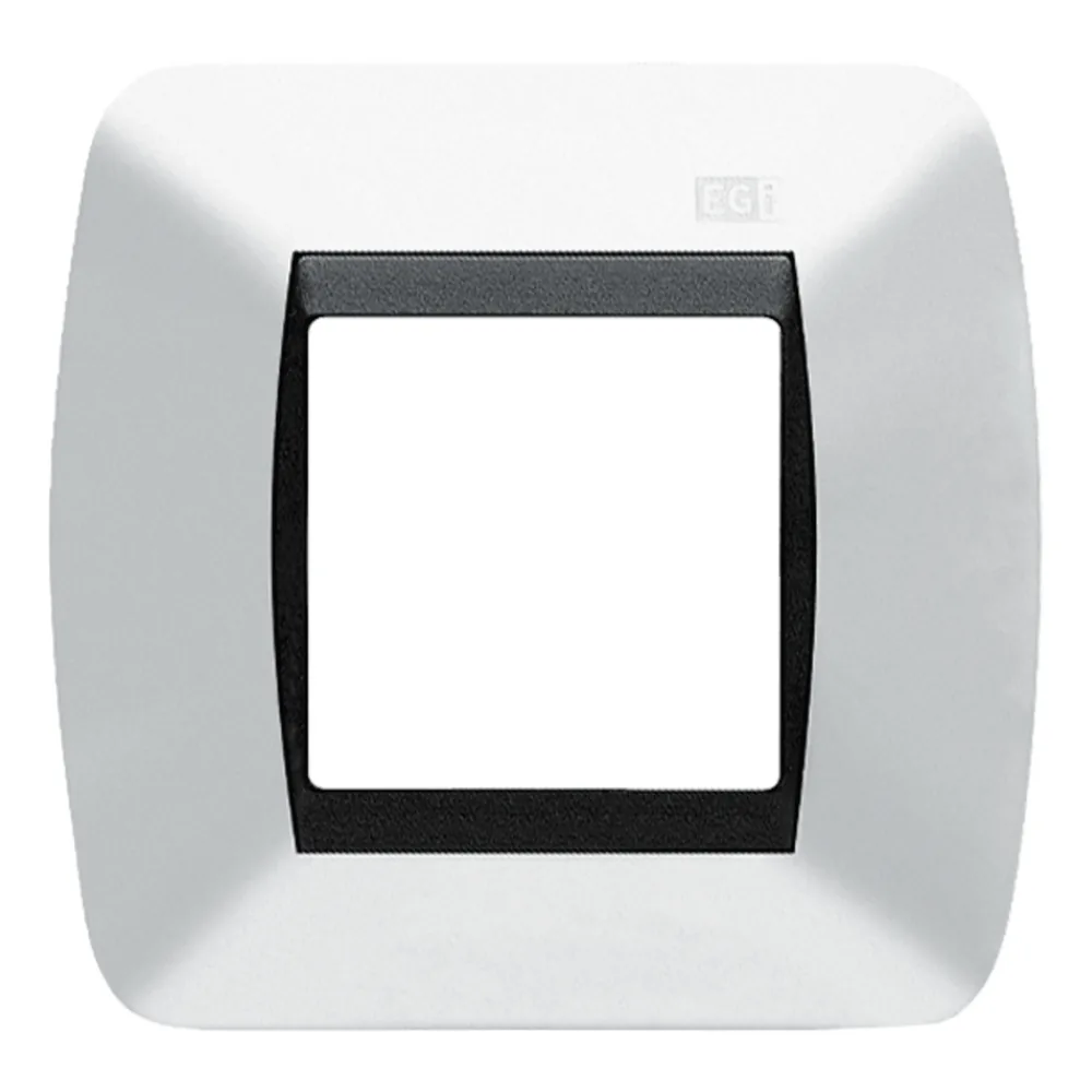 Embellecedor EGI 1 Modulo Para Caja Universal. Color Blanco Nieve