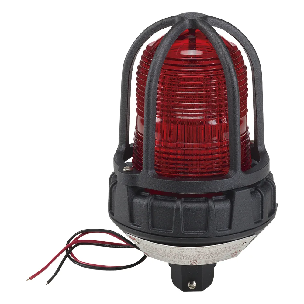 Luz de advertencia LED para ubicaciones peligrosas, montaje tipo tubo, 24 VCD, color Rojo