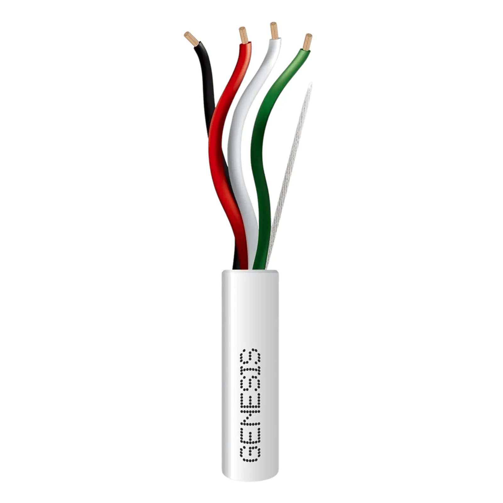 Bobina de 152 m (500 ft) / Cable para Bocina 4x16 AWG / Libre de Oxígeno / Riser / Blanco