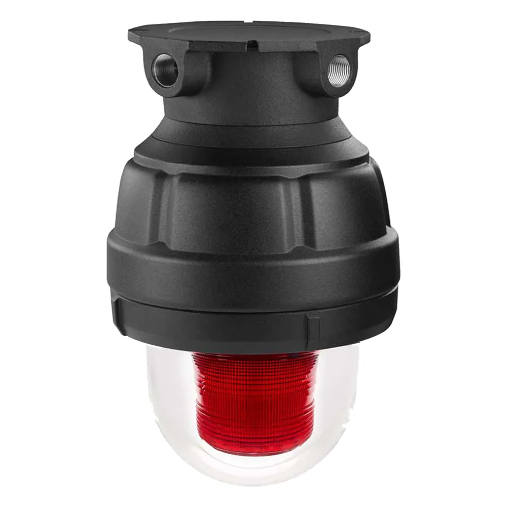 Luz Estroboscópica a Prueba de Explosión / 24 VCC / 75 Destellos por Minuto / Tipo 4X IP66 / Clase I Div 1 Grupos C y D / Clase I Div 2 Grupos A B C D / Clase II Div 1 Grupos E F G / Clase III / Aplicaciones Marinas / Domo de Vidrio