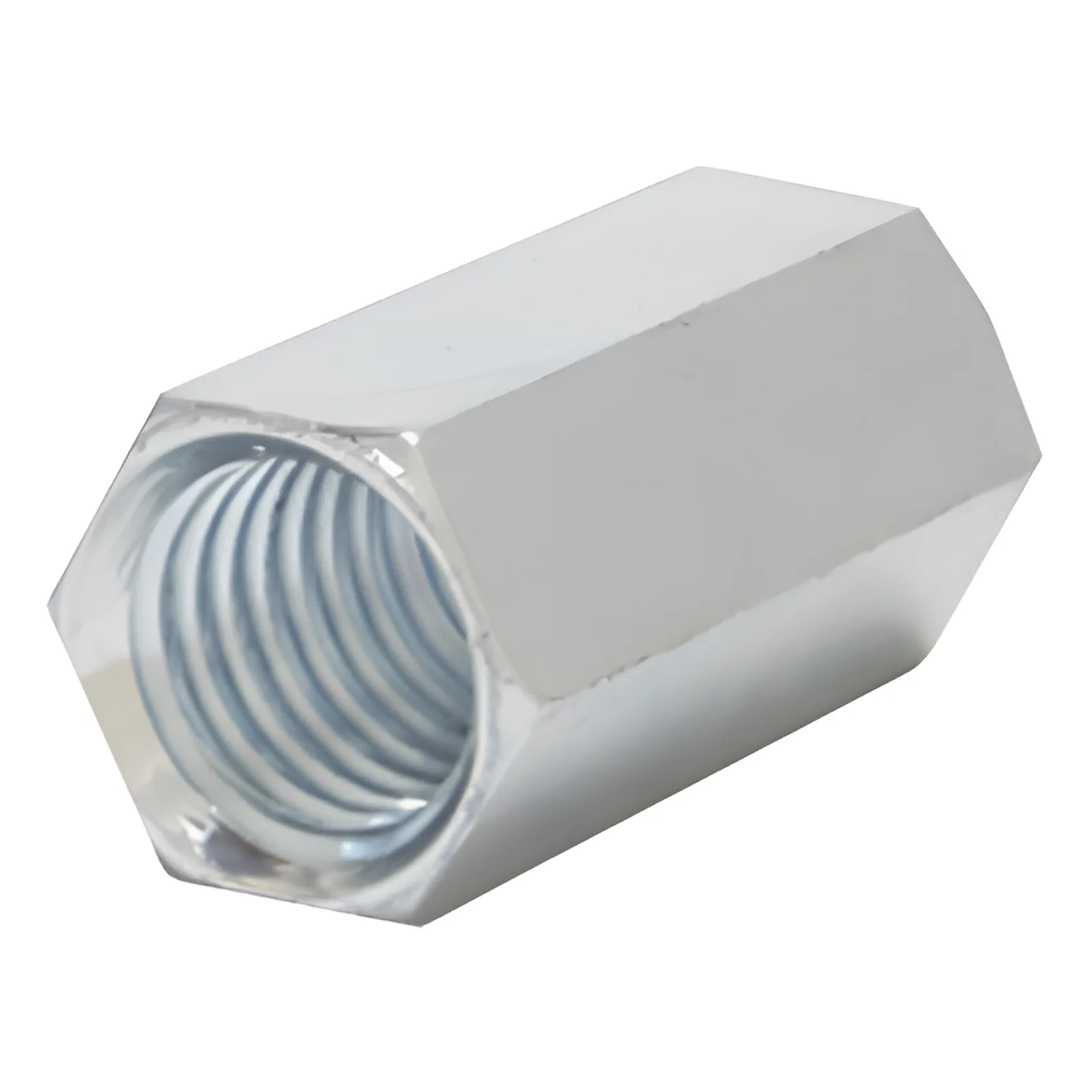Cople hexagonal roscado cuerda maquina galvanizado de 12.7 mm (1/2").