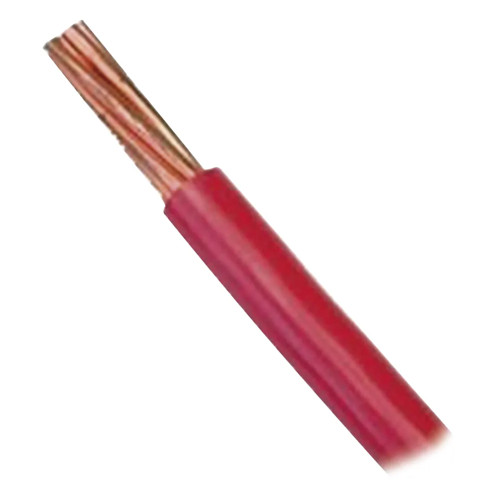 Cable Eléctrico de Cobre Recubierto THW-LS Calibre 4 AWG 19 Hilos Color Rojo (100 metros)