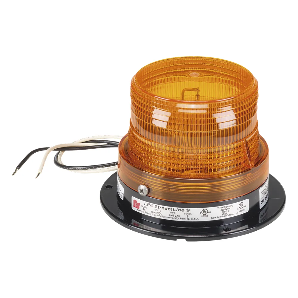 Luz Estroboscópica LED / Modelo LP6 / 12-48 Vdc y 120-240 Vac / 2.0 Joules / 65-95 Destellos por Minuto / Montaje en Superficie / Interior y Exterior / UL1638