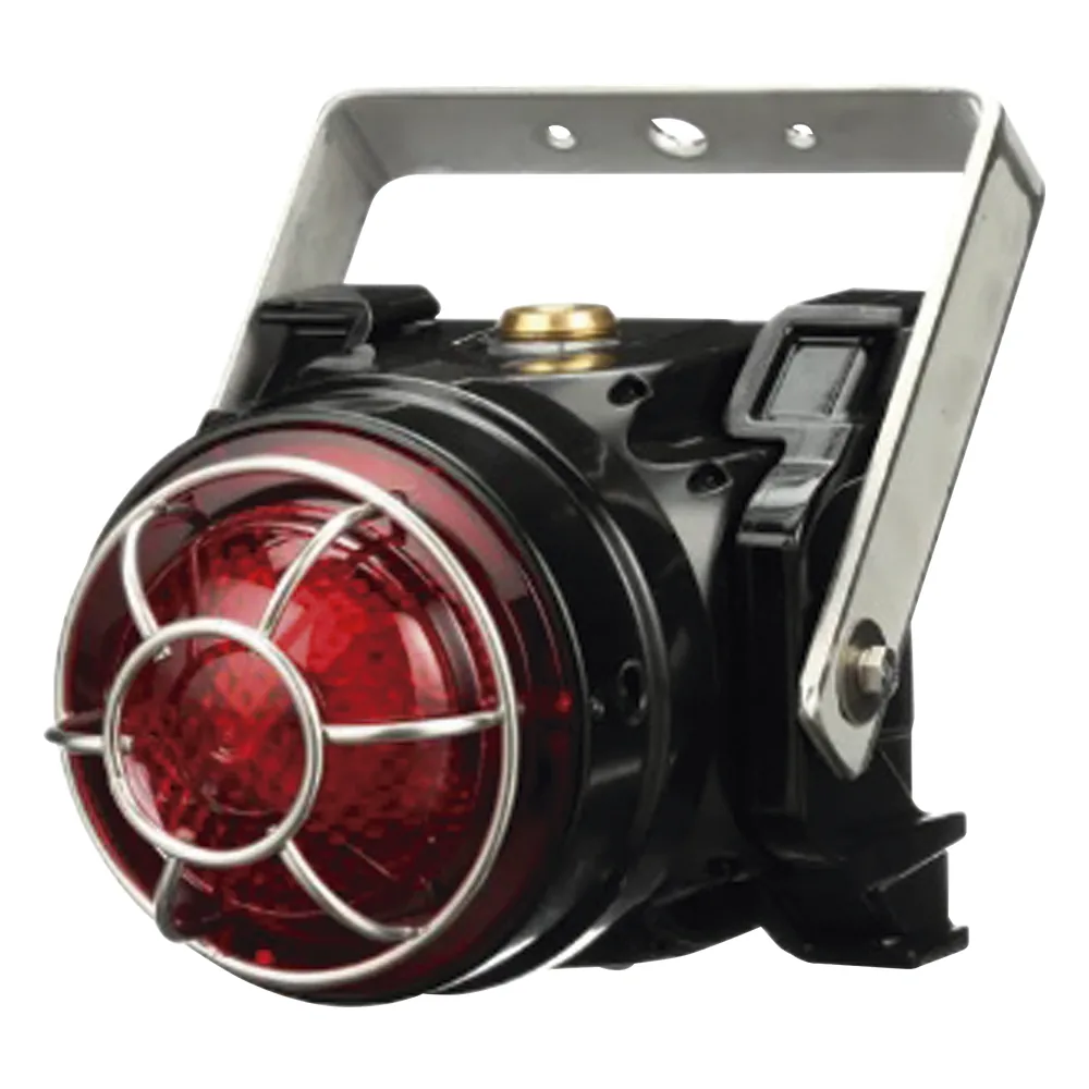 Baliza LED para Ubicaciones Peligrosas / 120-240 VCA / Montaje Trunnion Ex d / Lente Roja de Bajo Perfil / 8 Patrones de Parpadeo / IP66 / Certificación ATEX-IECEx-cULus