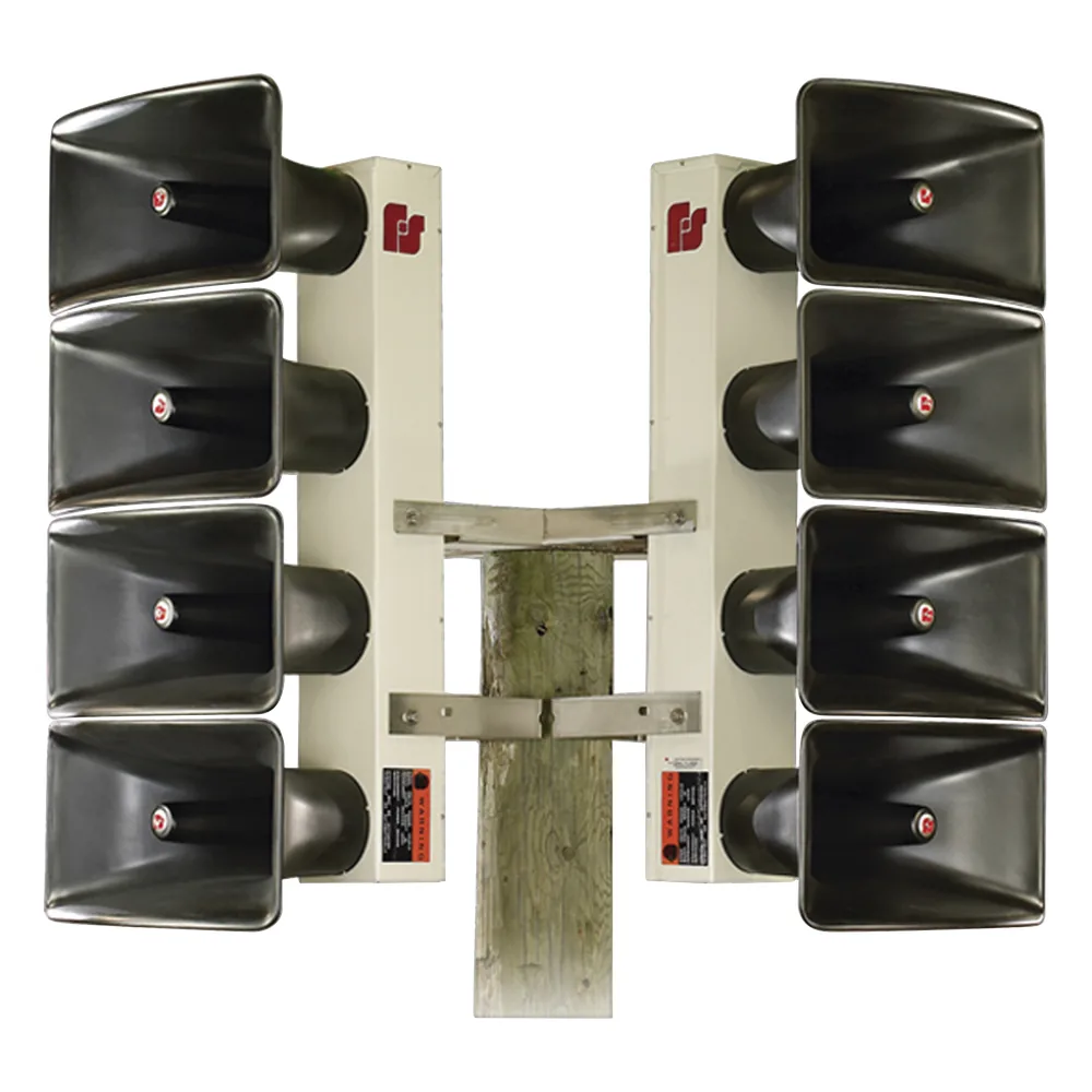 Altavoz de Arreglo Direccional DSA6 / 6 Bocinas de 100 W / 600 Watts Totales / 121 dB(C) a 100 ft (30.5 m) / Alcance 3400 ft (1036 m) a 70 dB(C) / Proyectores de Fibra de Vidrio / Gabinete de Aluminio / 200-2000 Hz / UltraVoice Controller