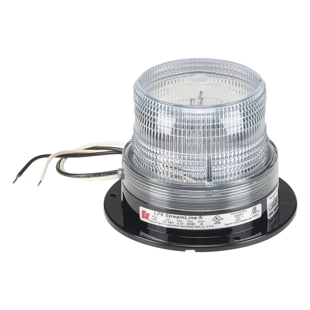 Luz Estroboscópica LP6 Streamline / 2.0 Joules / 65-95 FPM / 120 Vac / Montaje en Superficie / Interior y Exterior / UL1638