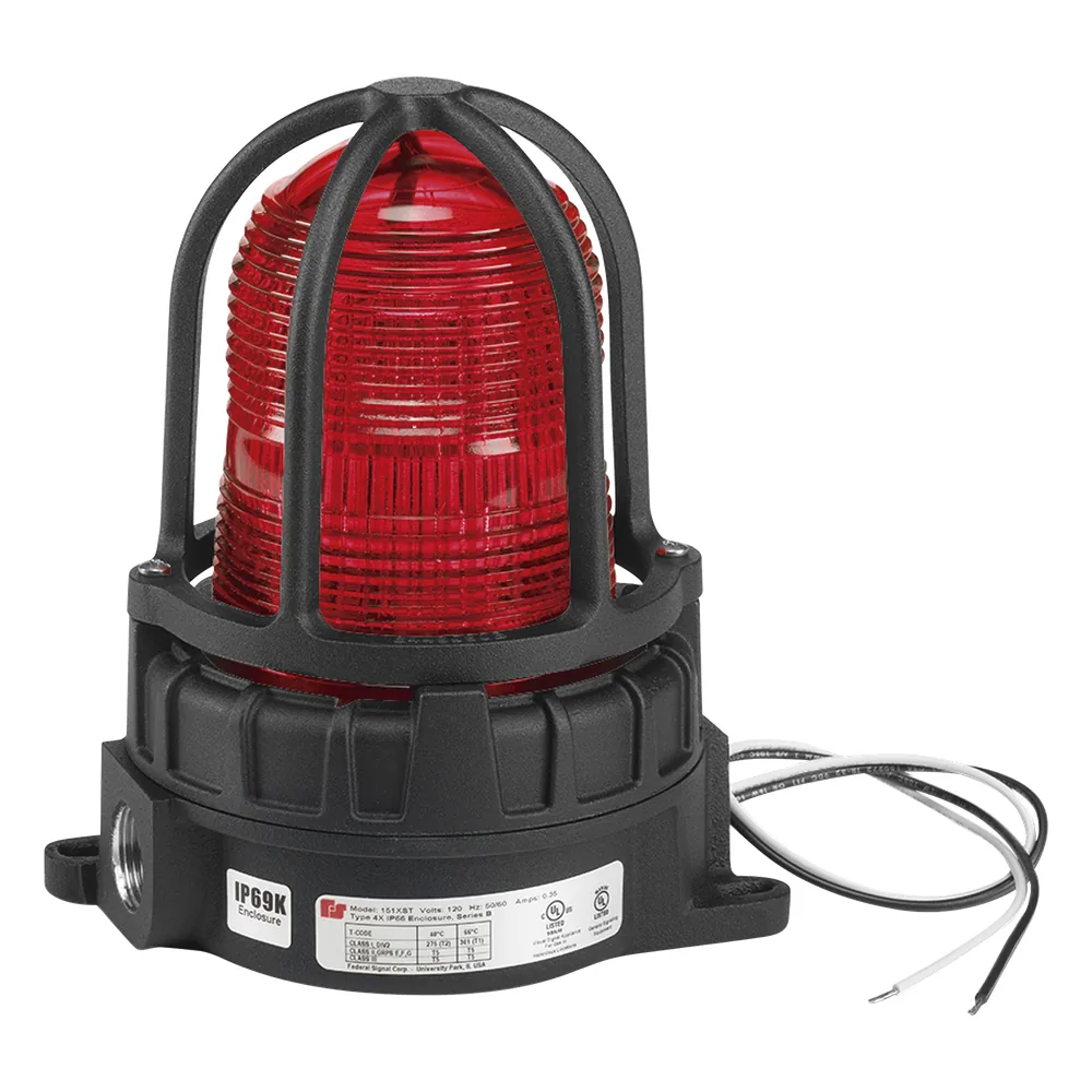 Luz de advertencia LED para ubicaciónes peligrosas, montaje para superficies, 24 VCD , color Rojo