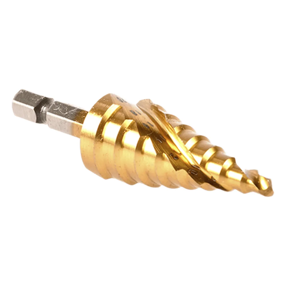 Broca escalonada espiral de 1/4" hss-tin 4-20 mm, blíster con una pieza.