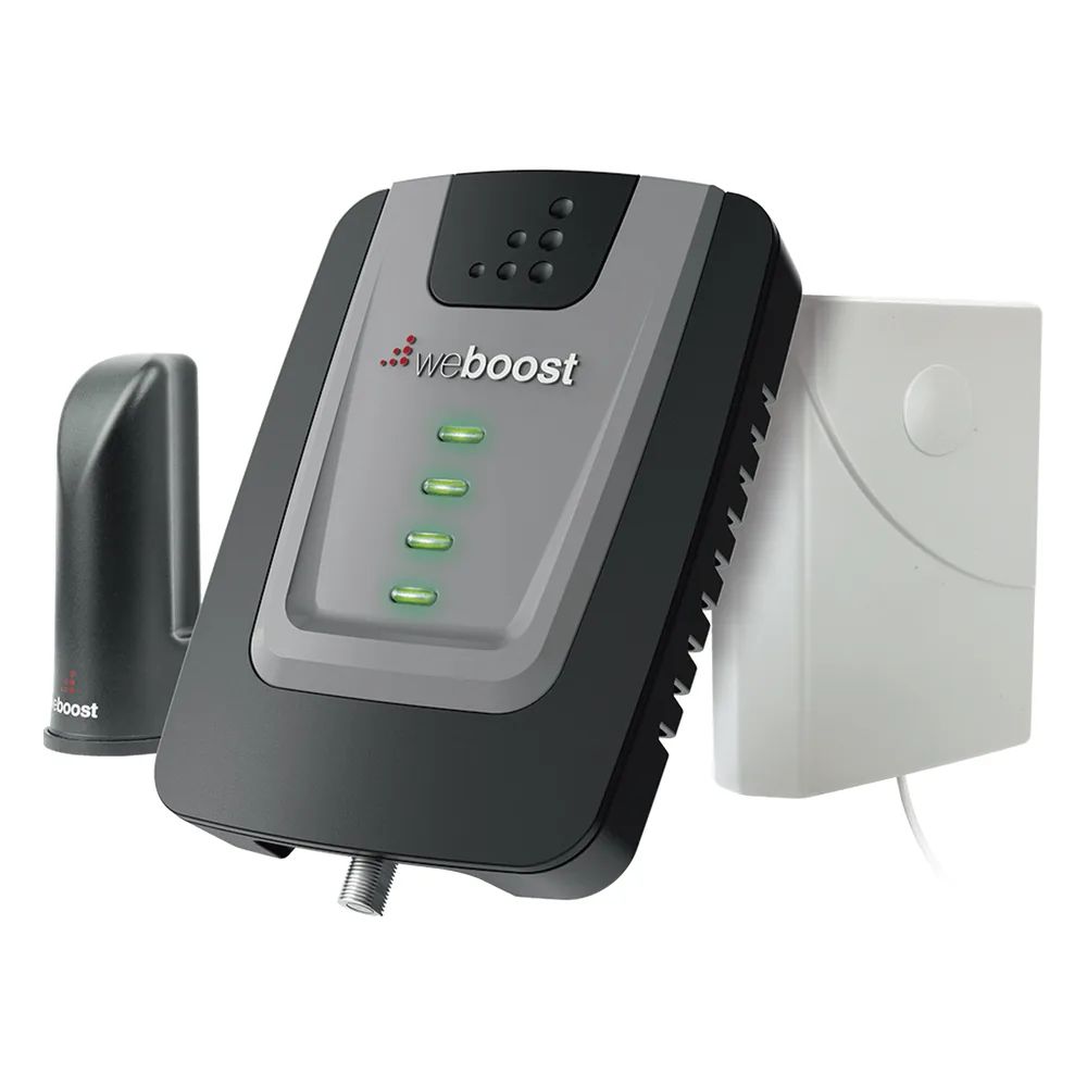 KIT de Amplificador de Señal Celular Home Room, especial para Datos 4G LTE, 3G y Voz. Mejora la señal en áreas de hasta 140 metros cuadrados.