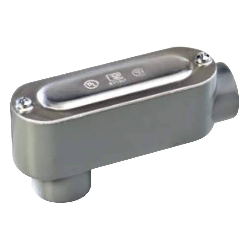 Caja oval roscada tipo LB de 2 1/2" L (50.8 mm) Incluye tapa y tornillos.