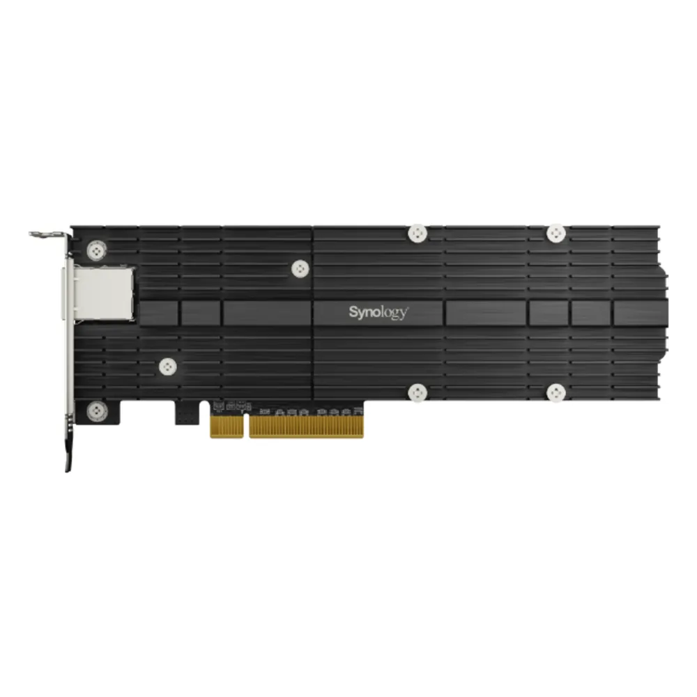Adaptador Combinado SSD M.2 y 10 GbE | PCIe 3.0 x8 | 2 Ranuras NVMe M.2 22110/2280 | Puerto 10GBASE-T RJ45 | Autonegociación 10/5/2,5/1 Gbps | Compatible con SSD NVMe SNV3000.