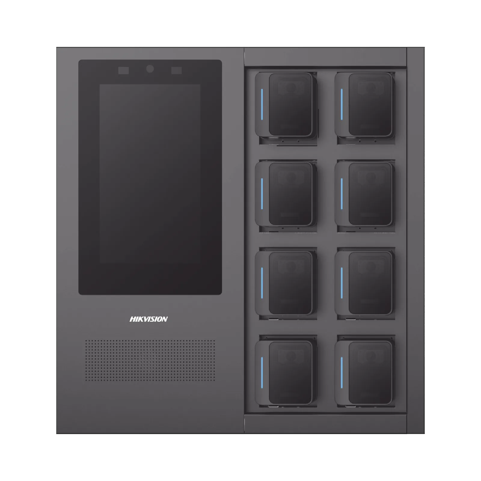 Estación de Carga y Respaldo de Información para Bodycam HIKVISION / Acceso por Reconocimiento Facial / Incluye 1 HDD de 2 TB