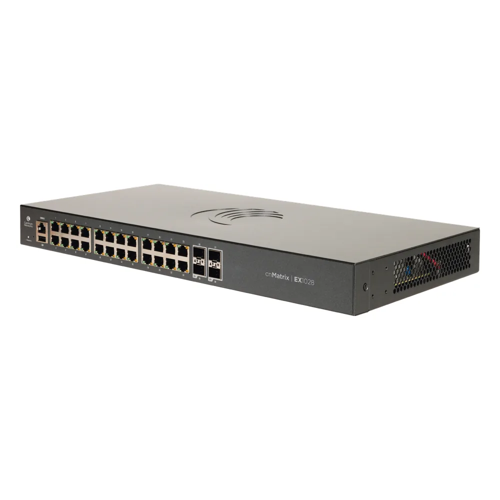Switch cnMatrix EX1028 de 24 puertos Gigabit Ethernet y 4 SFP, Capa 2, gestión en la nube