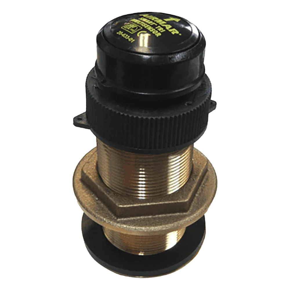 Transductor de bronce Thru Hull, mide temperatura, velocidad, y profundidad.