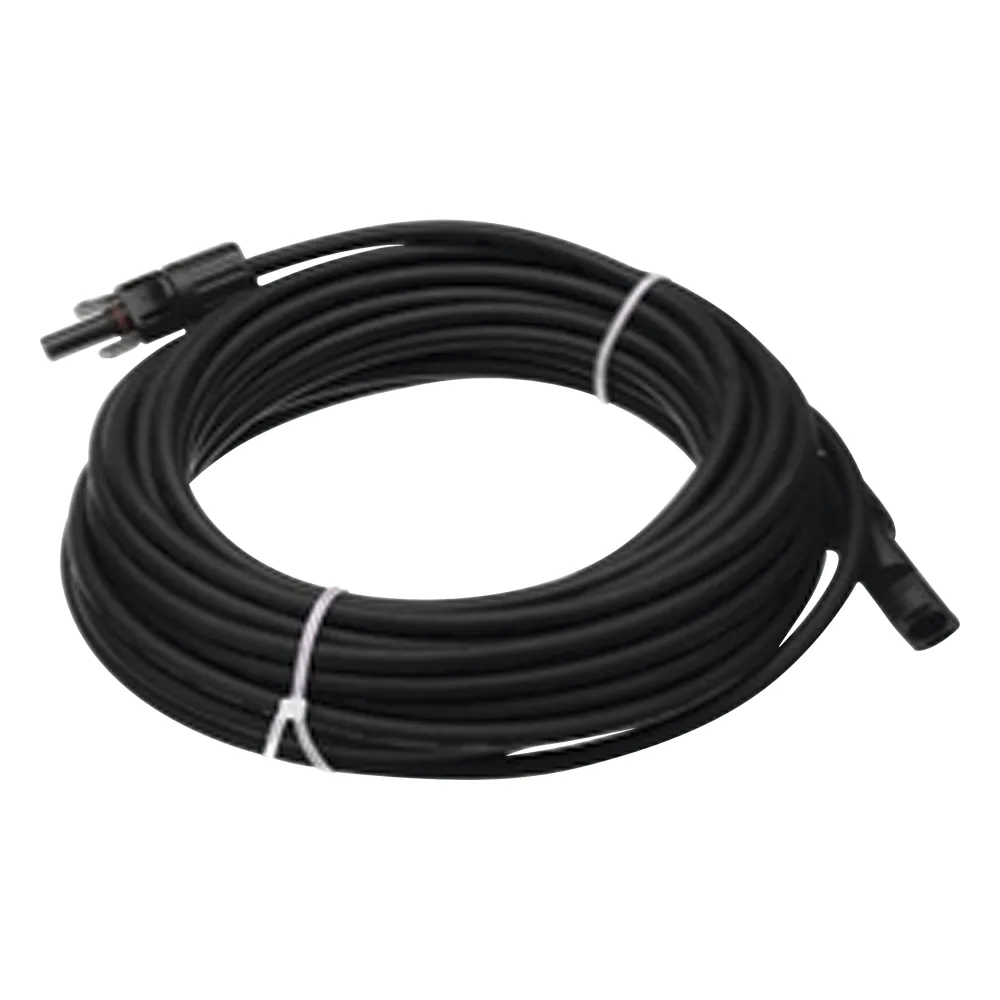Cable Fotovoltaico 50 m, Negro, Calibre 10 AWG con Terminales MC4 en Ambos Extremos