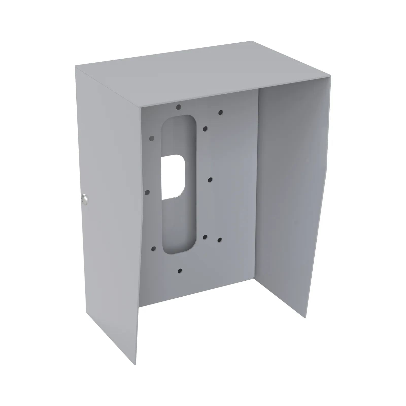 Cubierta Industrial para montaje de Porteros IP Fanvil y Grandstream, pintura electrostática color gris.