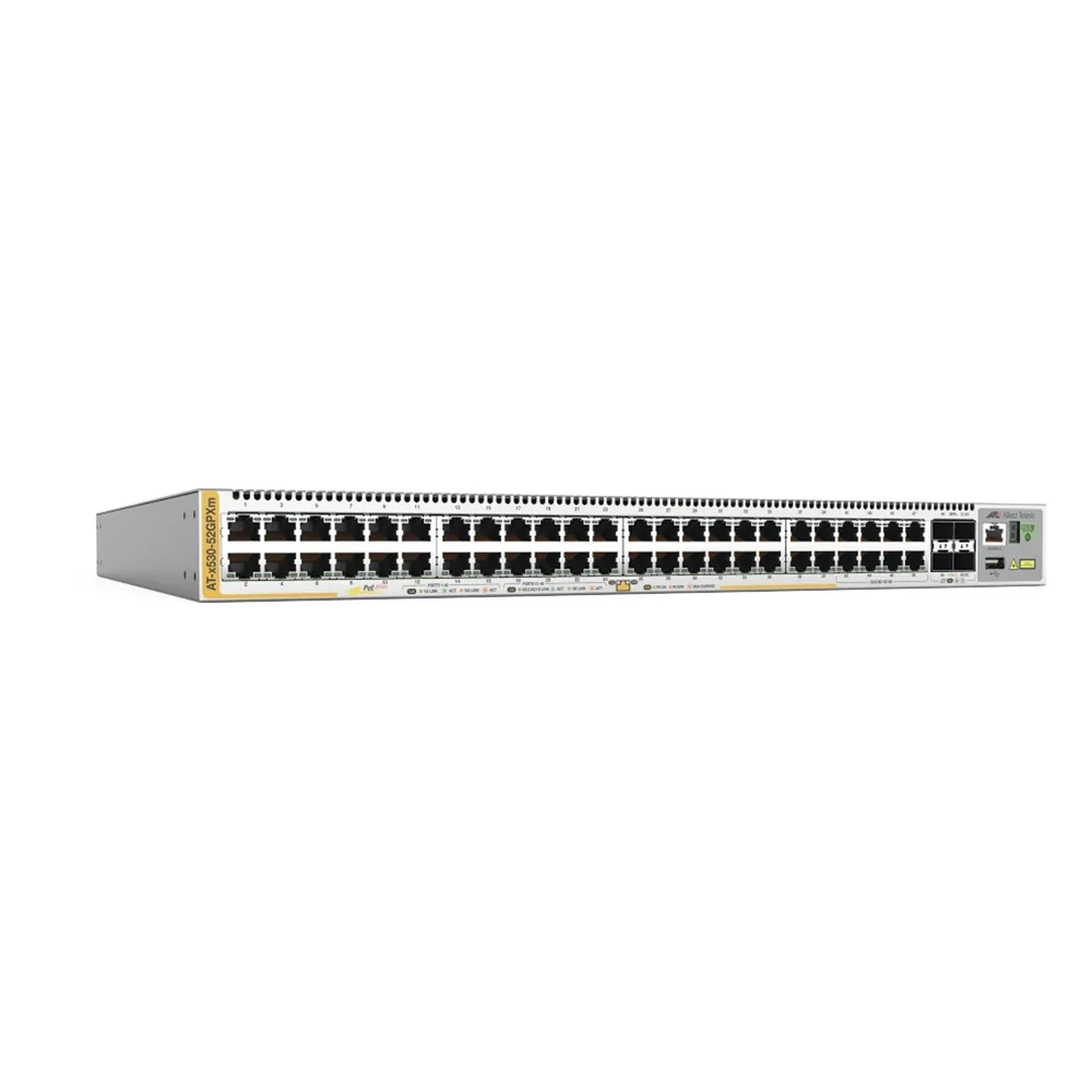 Switch PoE+ Stackeable Capa 3, 40 x 10/100/1000 Mbps + 8 x 100M/1/2.5/5G Multigigabit, 4 x SFP+ 10 G, hasta 720 W, fuente redundante