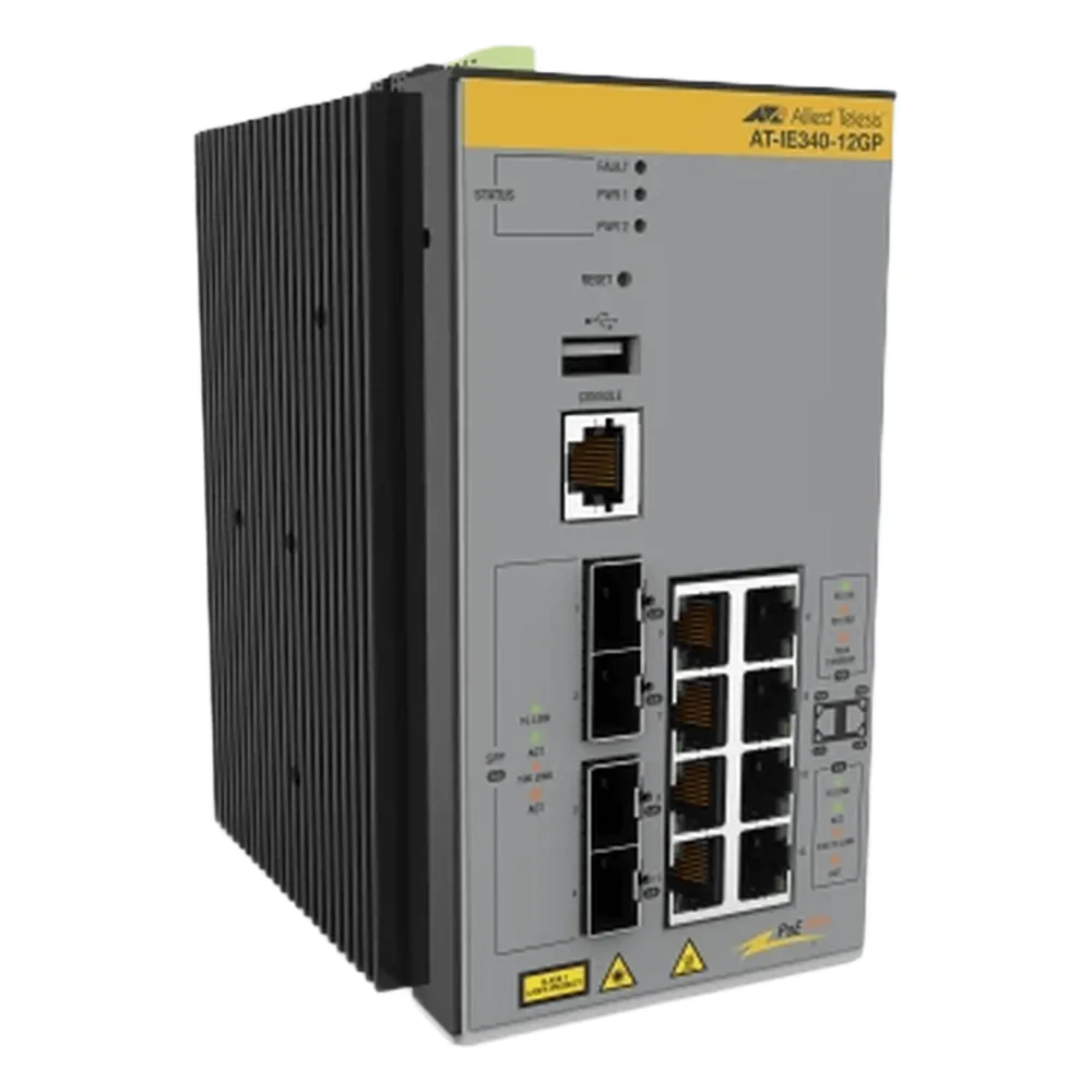 Switch Industrial PoE+ Capa 3 D/8 Puertos 10/100/1000 PoE af/at, 4 x SFP