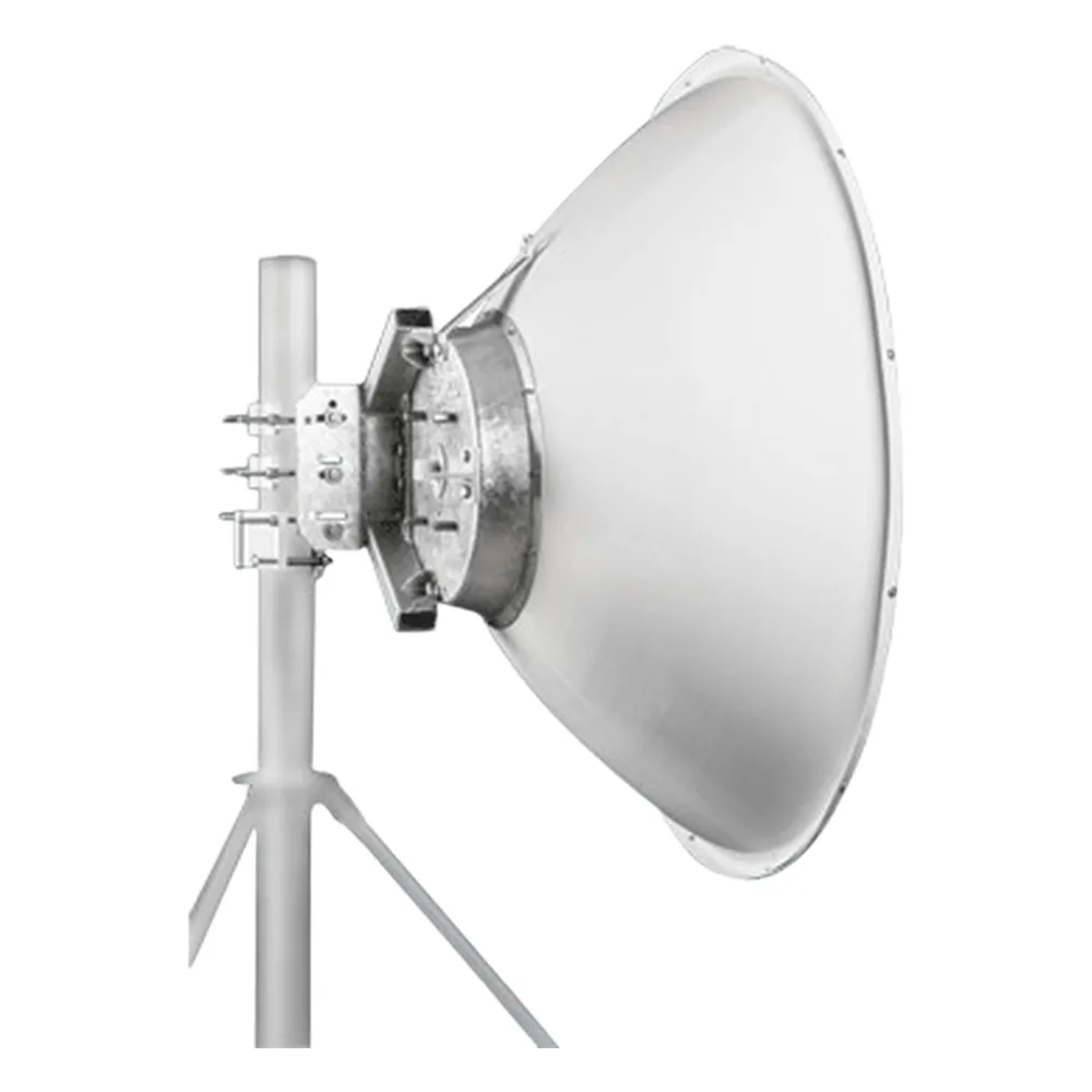 Antena parabólica 4 ft para radio B11 y AF11, ganancia de 40.5 ± 1 dBi, conector guía de onda, Alto aislamiento al ruido en enlaces vecinos, 10-12 GHz, Montaje de acero inoxidable incluido